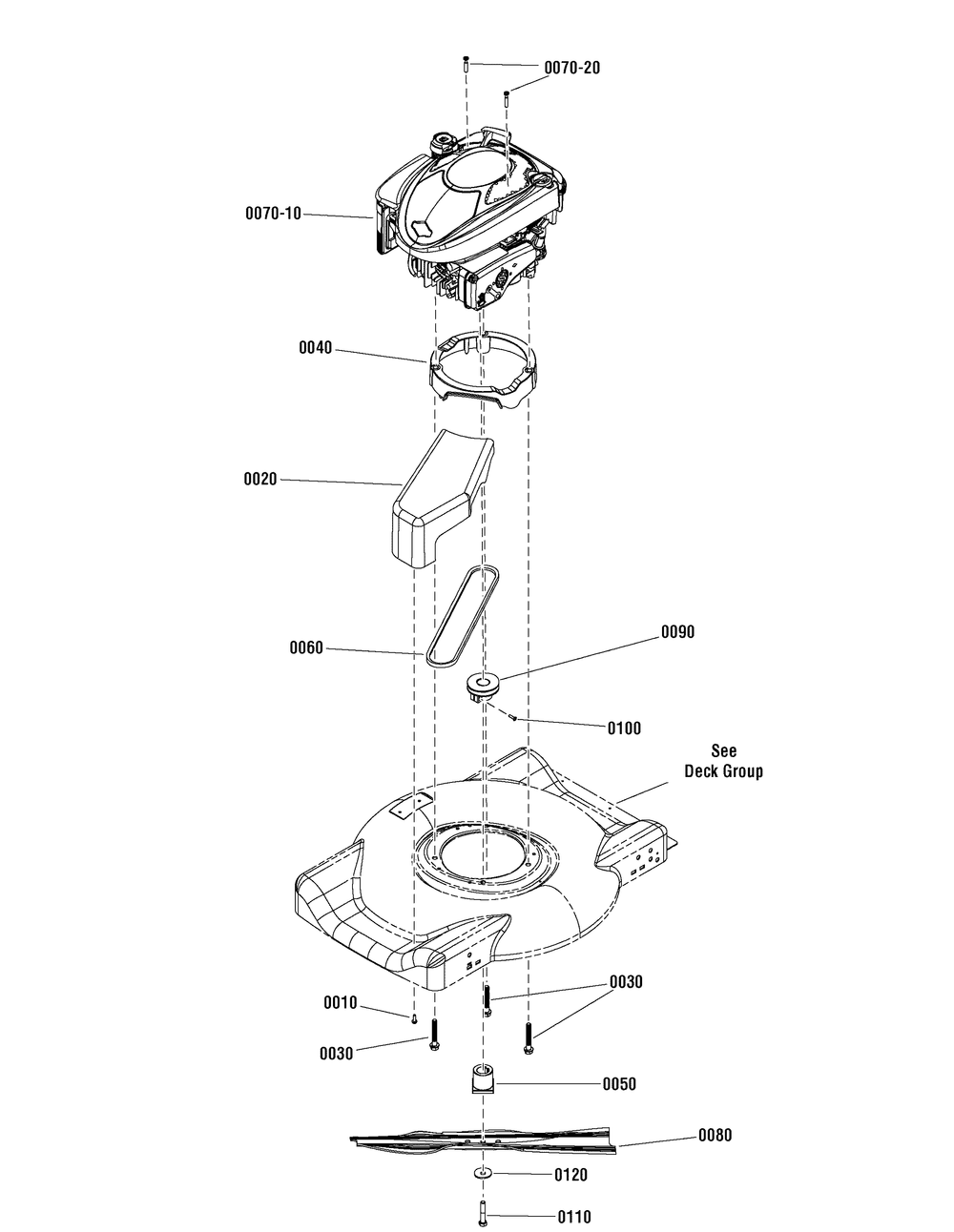 Engine Group (7502914) Diagram and Parts List for 7800882-BTPD22675 2012 Briggs and Stratton Lawn Mower